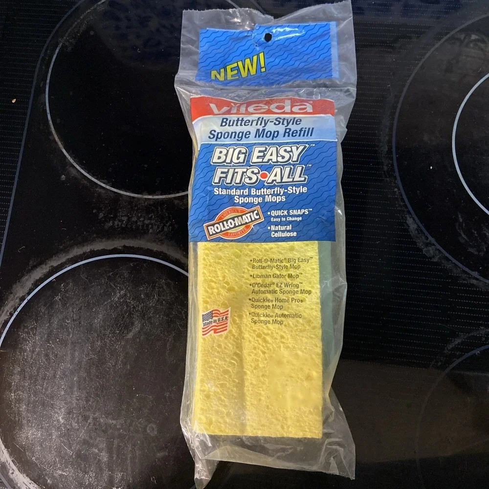 Vileda Sponge Big Easy Fits All Standard Butterfly Style Sponge Mop Refill NEW!